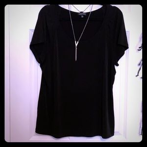Notations Blouse w/ Attached Necklace